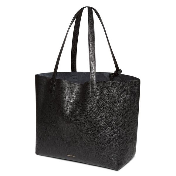 Mansur Gavriel Handbags - Auth Mansur Gavriel Pebbled Leather Black Tote